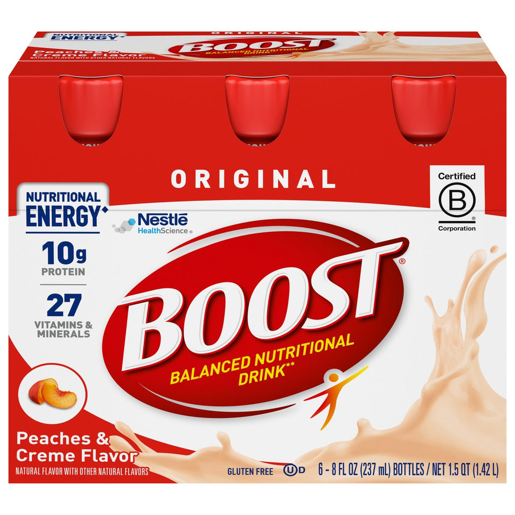 Boost Nutrition - Nutritional Shake - Peaches & Creme - 6 Pack