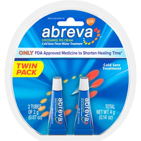 Abreva - Docosanol Cream Tube - Twin Pack (2 G E)