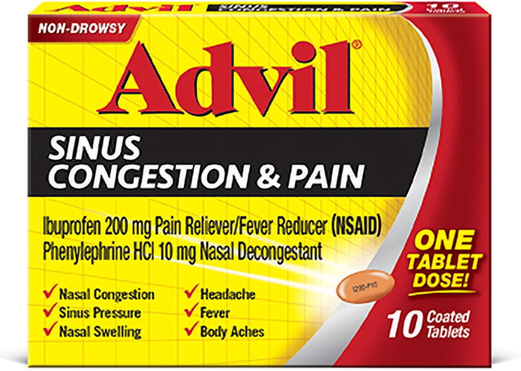 Advil - Sinus Congestion & Pain - 10 Tabs