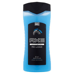 AXE BODY WASH 400ML=13.5OZ RE-LOAD 2IN1 PK12