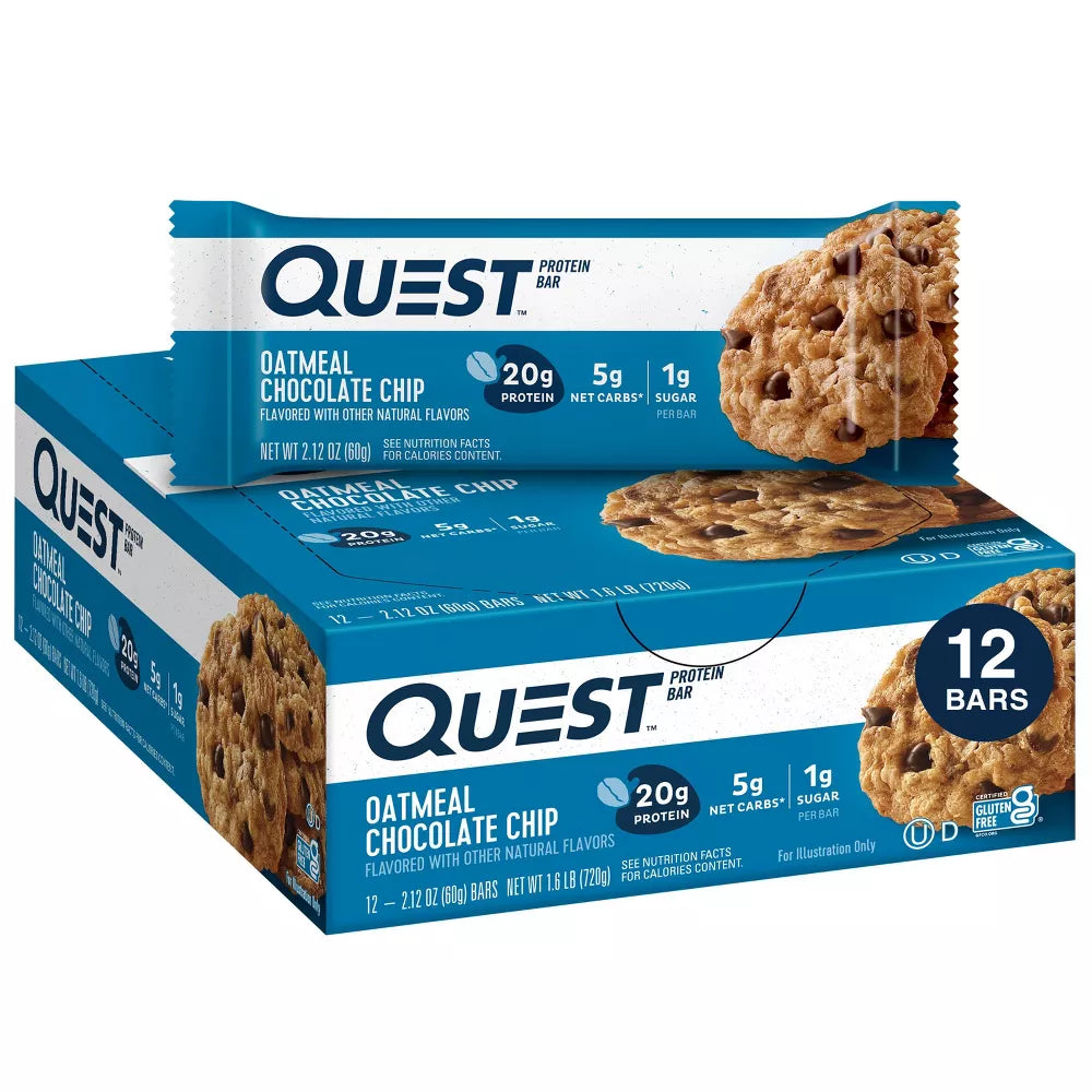Quest -  Bars - Oatmeal Choc Chip - 12/12 Ct