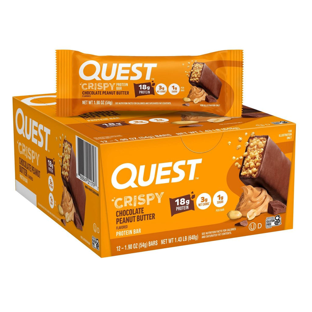 Quest - Hero Bars - Crispy Chocolate Peanut Butter - 12/12 Ct