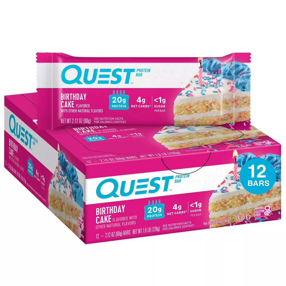 Quest -  Bars - Birthday Cake - 12/12 Ct