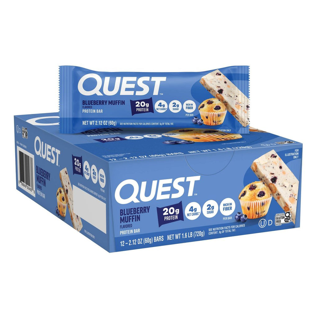 Quest - Protein Bars - Blueberry Muffin - 12/12 Ct