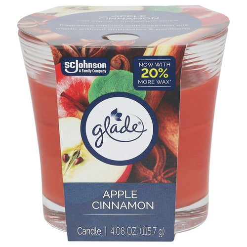 GLADE CANDLE APPLE CINNAMON 4.08OZ/115.7G CASE PK 6
