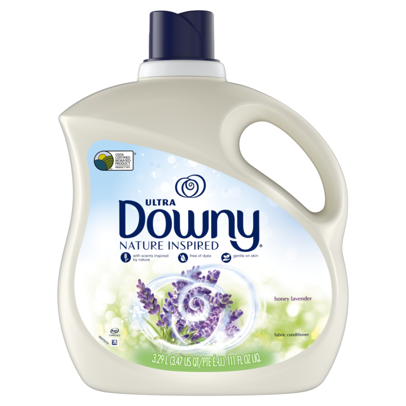 Downy Nature Inspired SOFT Fabric Softener Liquid, Honey Lavender Scent, 111 fl oz CASE PK 4