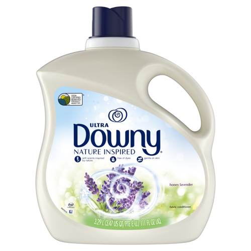 Downy Nature Inspired SOFT Fabric Softener Liquid, Honey Lavender Scent, 111 fl oz CASE PK 4