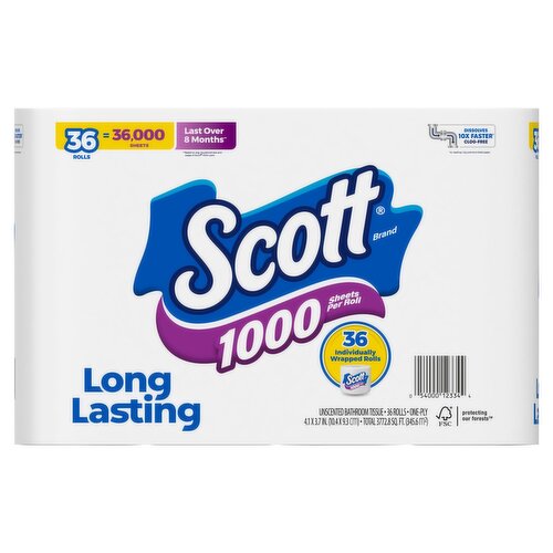 SCOTT BATH TISSUE 1000 CT CASE PK 36