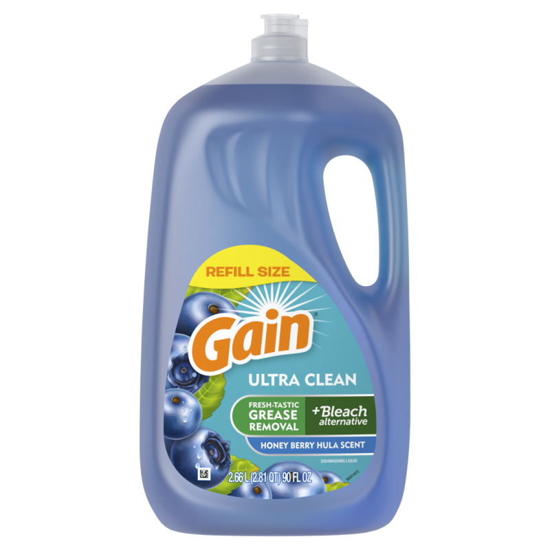 GAIN ULTRA DISH LIQUID HONEYBERRY HULA 90oz. CASE PK 6