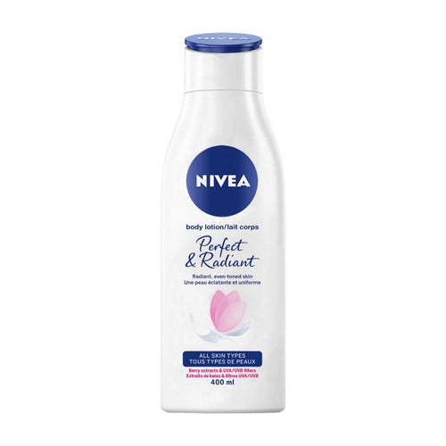 NIVEA BODY LOTION PERFECT & RADIANT 13.5OZ/400ML CASE PK 12