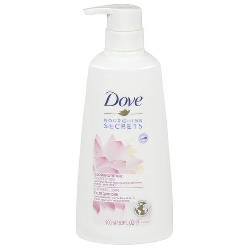 DOVE LOTION GLOWING RITUAL W/PUMP 500ML CASE PK 12