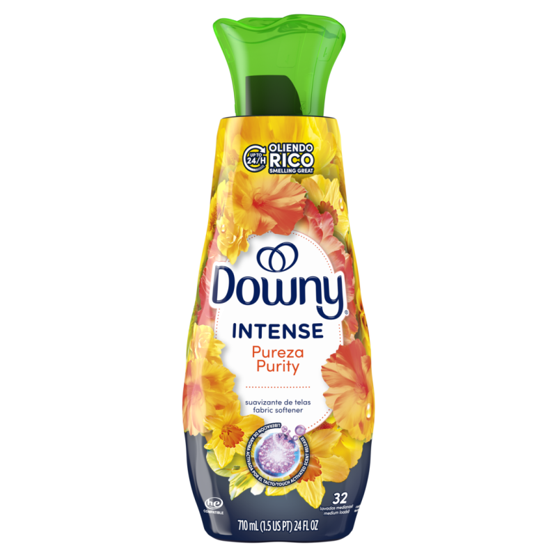 Downy Intense Fabric Softener Liquid, Purity Scent, 24 FL OZ, In-Wash CASE PK 4