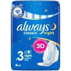 ALWAYS CLASSIC NIGHT 8 COUNT CASE PACK 16