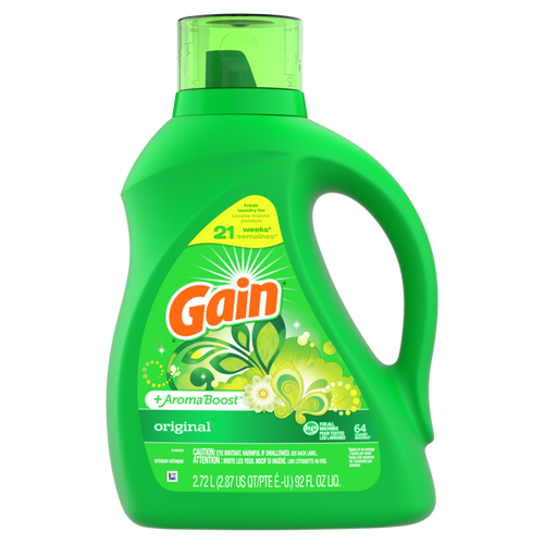 Gain  Aroma Boost LQ Laundry Detergent, Original HE 92oz, CASE PK 4