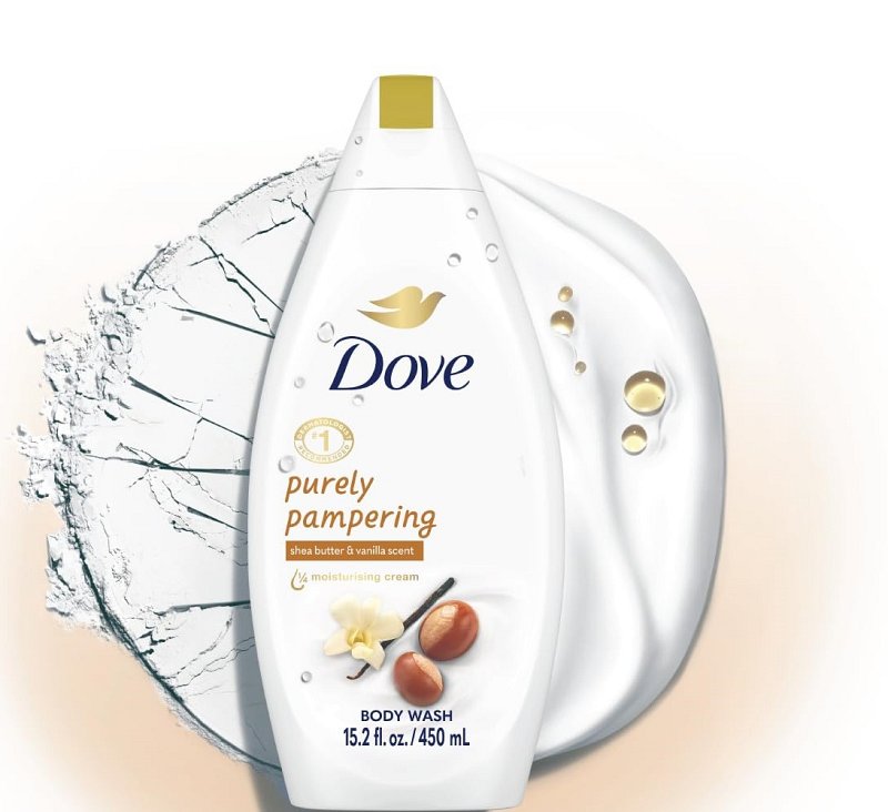 DOVE BW 450ML PURELY PAMPERING  CASE PK 12