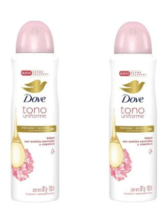 DOVE DEO SPRAY ROSAS 150 ML TWIN PK CASE PK 12