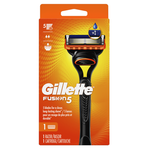 Gillette Fusion5 Razor for Men, Handle + 1 Razor Blade Refill CASE PK 6