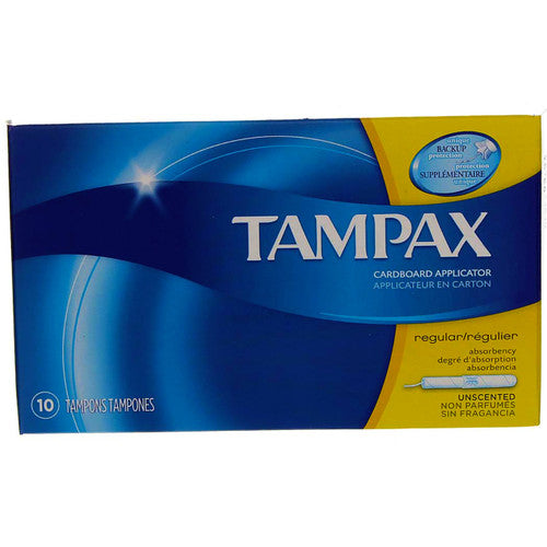 TAMPAX Regular Absorbency, Unscented,10CT CASE PK 48