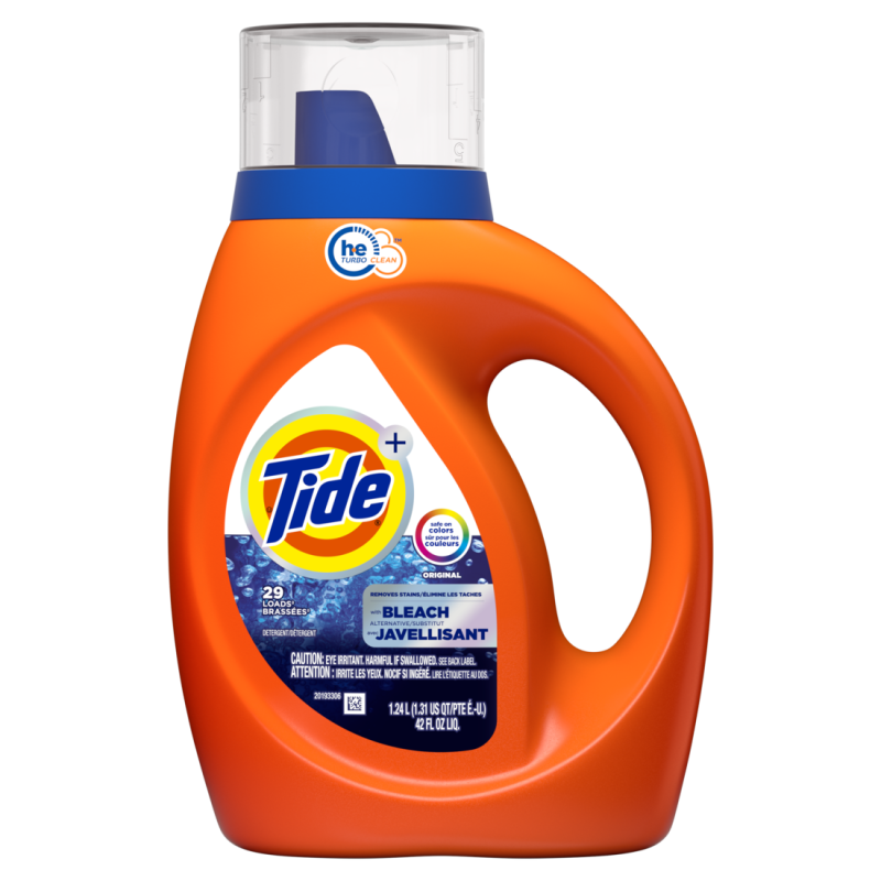 TIDE LQ LAUNDRY HE WITH BLEACH 42 OZ CASE PK 6