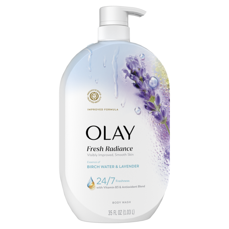 Olay Fresh Radiance Body Wash with Essence of Birch Water and Lavender,35 OZ CASE PK 4