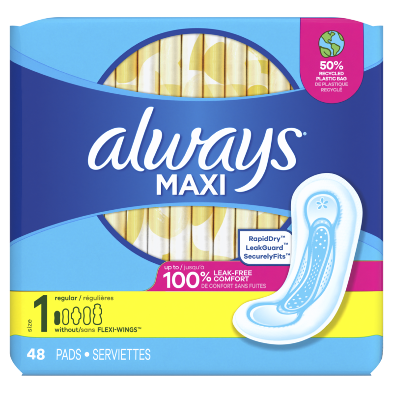 ALWAYS TFF Maxi 48CT SZ 1 REG T2 UN 2X CASE PK 6
