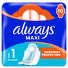 ALWAYS MAXI NORMAL 10 PK-CASE PACK 16