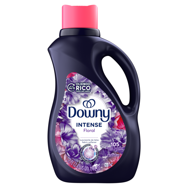 Downy Intense Fabric Softener Liquid, Floral Scent, 77 FL OZ, 105 loads, In-WasH CASE PK 4