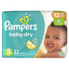 PAMPERS BABY DRY SIZE 3 JUMBO 32 CT/CASE  PK 4