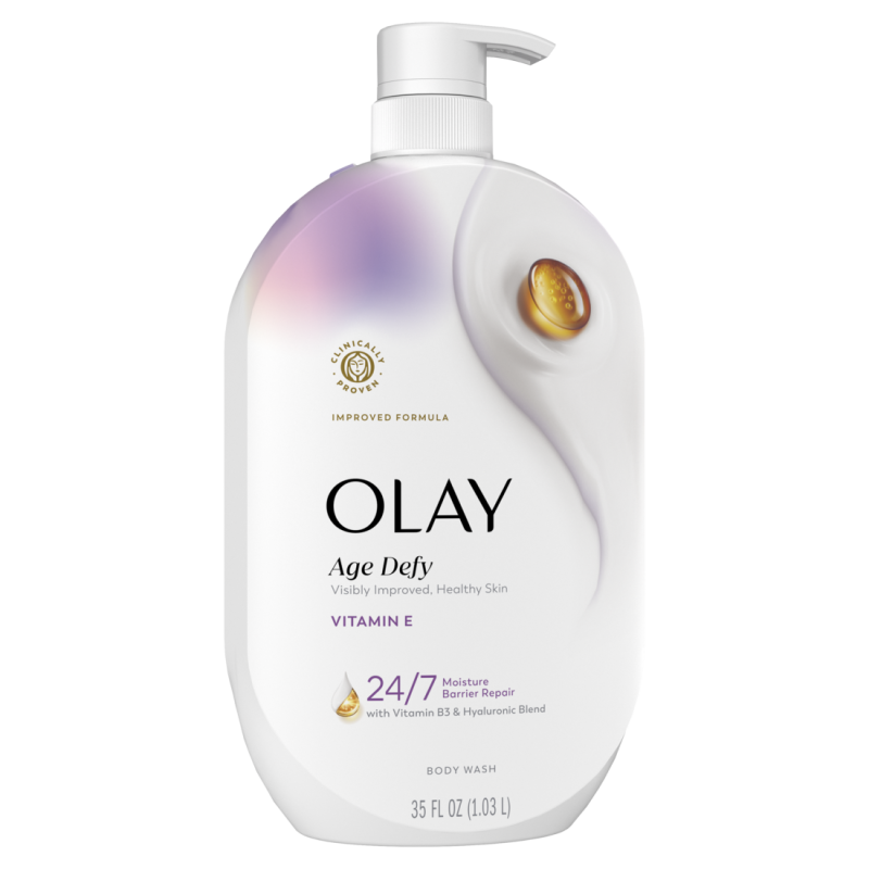 Olay Ultra Moisture Age Defy Body Wash with Vitamin E, Vitamin B3 and Hyaluronic Blend, 35oz CASE PK 4