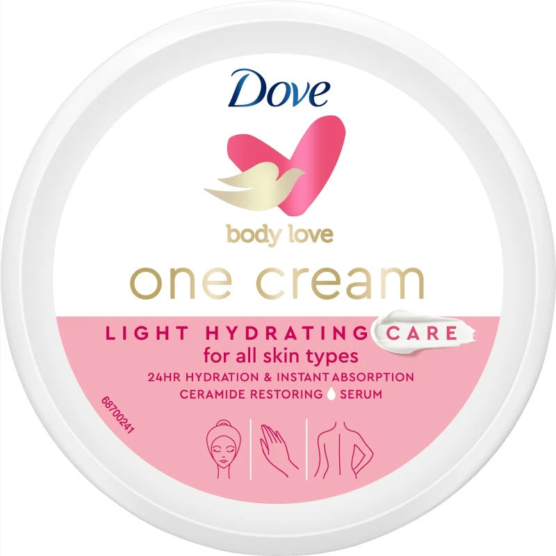 DOVE BODY CREAM LIGHT HYDRATION 250 ML CASE PK 6