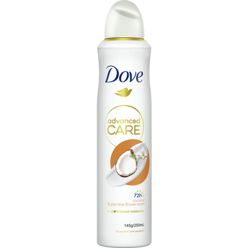 DOVE DEO COCONUT 250 ML CASE PACK 6
