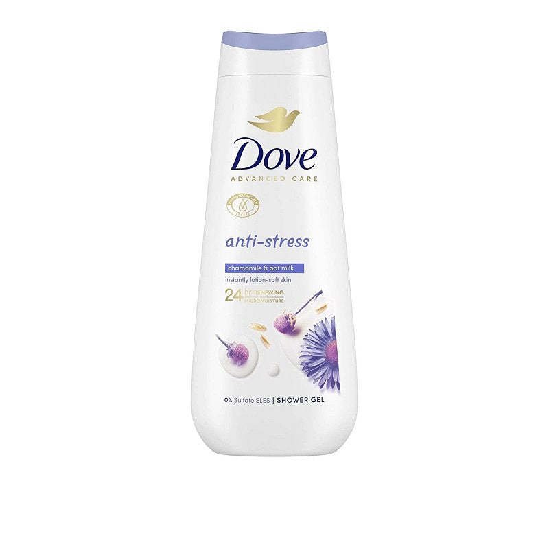 DOVE BODY WASH ANTI-STRESS CHAMMOMILE 600ML CASE PK 12