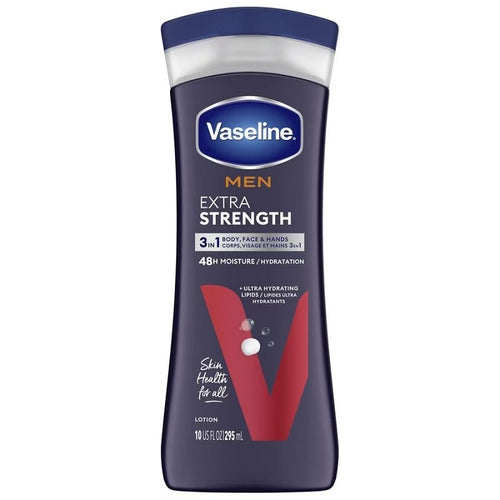 VASELINE LOTION MEN EXTRA STRENGTH 295ML/10OZ CASE PK 6