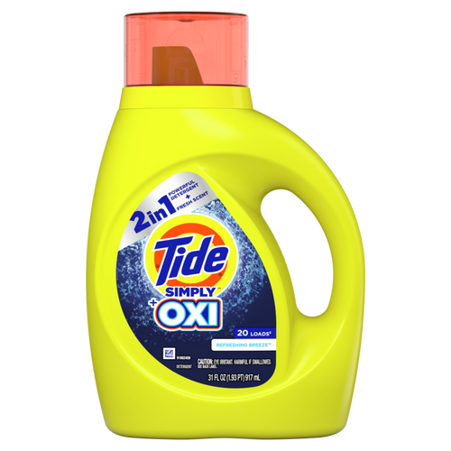 Tide Simply + Oxi LQ Refreshing Breeze, 31.OZ CASE PK 6