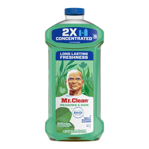 Mr. Clean All Purpose Cleaner, Floor Cleaner for Mopping, Cleaning Liquid, Meadows & Rain, 41oz CASE PK 4