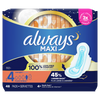 Always Maxi Overnight with Wings, Size 4,Unscented,48CT CASE PK 6