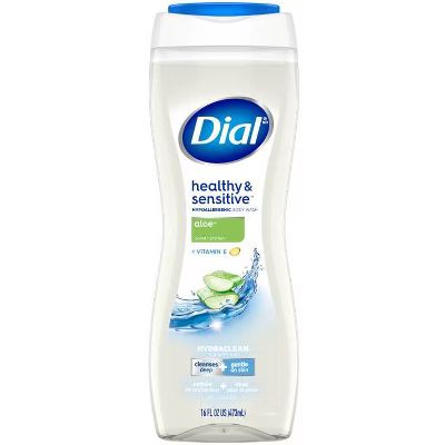 DIAL BODY WASH HEALTHY & SENSITIVE ALOE 16 OZ CASE PK 6