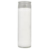 TRADITIONAL LIGHT CANDLE CLEAR GLASS WHITE 8 INCH CASE PK 12