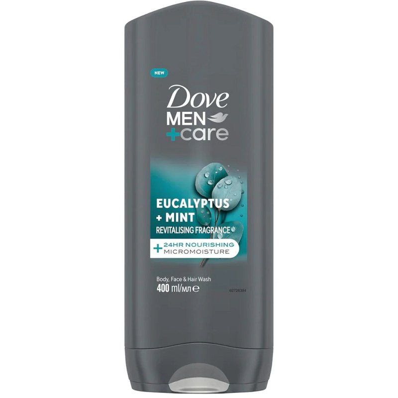 DOVE MEN BW EUCALYPTUS + MINT 400ML CASE PK 12