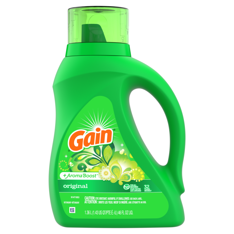 GAIN ORIGINAL LIQUID LAUNDRY DETERGENT 46 OZ CASE PACK 6