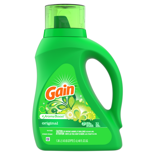 GAIN ORIGINAL LIQUID LAUNDRY DETERGENT 46 OZ CASE PACK 6
