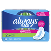 Always Maxi Feminine Pads with Wings, Size 2, Long Super Absorbency, Unscented 32CT CASE PK 6