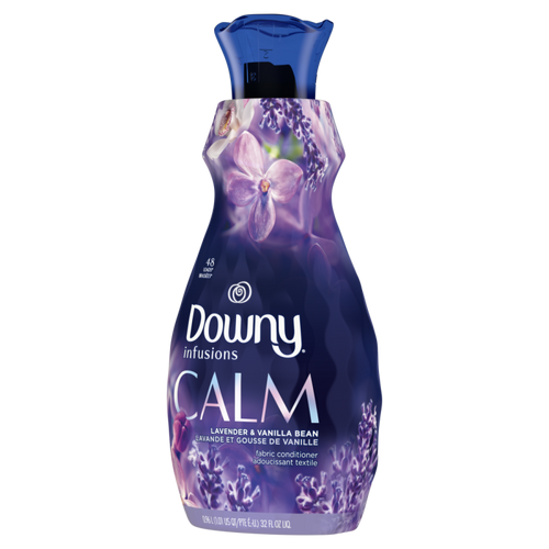 Downy Ultra Soft Fabric Softener Liquid, Calm, Lavender and Vanilla Bean, 32 fl oz, CASE PK 6