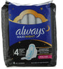 ALWAYS FEMININE PADS MAXI NIGHT SIZE 4 8CT CASE PK 16