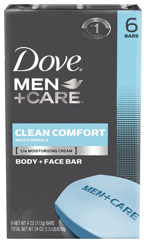 DOVE SOAP MEN CLEAN COMFORT 3.75 OZ PACK OF 6-CASE PACK 12