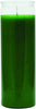 TRADITIONAL LIGHT CANDLE CLEAR GLASS GREEN 8 INCH CASE PK 12