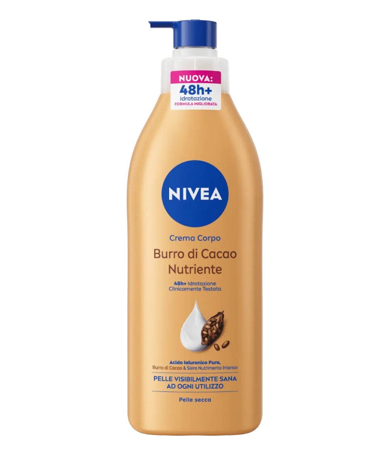 NIVEA BODY LOTION CACAO NUTRIENTE 13.5OZ/400ML CASE PK 12