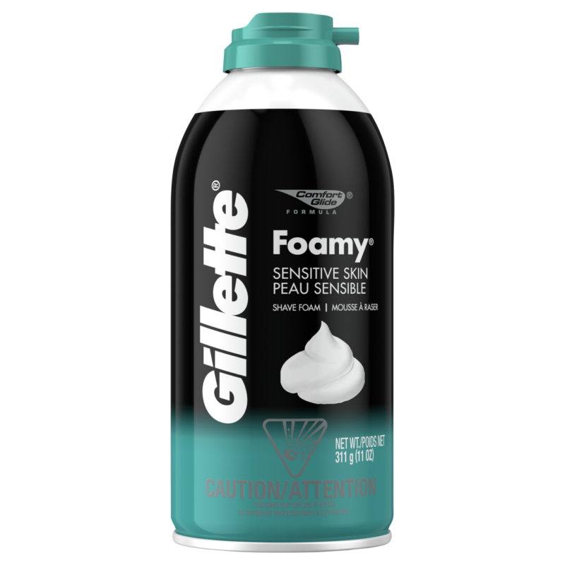 GILLETTE FOAMY MALE SHAVE 11 OZ SENSITIVE CASE PACK 12