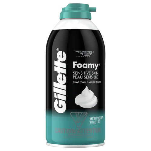 GILLETTE FOAMY MALE SHAVE 11 OZ SENSITIVE CASE PACK 12