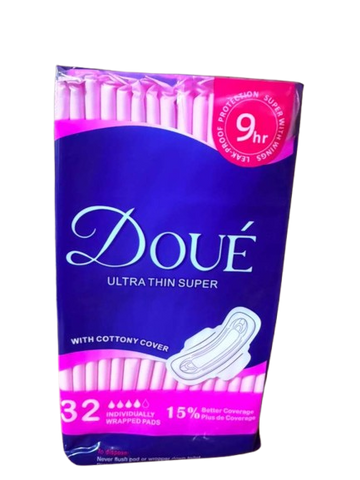 DOUE ULTRA THIN SUPER PADS 32CT CASE PK 12
